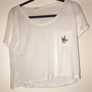 A white Brandy crop top
